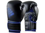 Boxhandschuhe ADIDAS PERFORMANCE "Hybrid 80" Gr. 10, schwarz (schwarz, blau), Boxhandschuhe, 10 10, Obermaterial: 100% Kunstleder, Boxhandschuhe