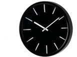 Wanduhr AMBIENTE HAUS "Wanduhr Black 35cm", schwarz, B:35cm H:35cm T:5cm, Wanduhren, Wanduhr