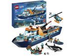 Konstruktionsspielsteine LEGO "Arktis-Forschungsschiff (60368), LEGO City", bunt, Spielbausteine, Kinder, Kunststoff, Konstruktionsspielsteine, Made in Europe