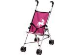 Puppenbuggy BAYER "bordeaux mit Einhorn", rot (bordeaux einhorn), Puppenwagen, KinderB:27cm H:56cm T:47cm, Puppenbuggy, B:27cm H:56cm T:47cm