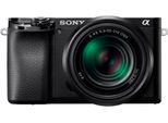 SONY Kompaktkamera "Alpha 6100 + 16-50mm Objektiv", schwarz, B:12cm H:6,69cm T:5,94cm, Fotokameras, Kompaktkamera