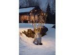 KONSTSMIDE LED-Lichterkette, schwarz, Dioden 240 Stk. Flammen 240 Stk., Kabellänge 0,5m x Gesamtlänge 24,5m, Lichterketten, mit 8 Funktionen und Memoryfunktion, 240 warm weiße Dioden, LED-Lichterkette