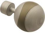 Gardinenstangen-Endstück GARDINIA "Endstück Orbit", silber (silber, cappuccino), B:1,9cm H:7,5cm L:7,5cm Ø:1,9cm, Gardinenstangenendstücke, Gardinenstangen-Endstück, Serie Gardinenstange Kira