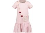 Jerseykleid BLUE SEVEN, Mädchen, Gr. 134, N-Gr, rosa, Jersey, Obermaterial: 100% Baumwolle, bedruckt, unifarben, regular fit knielang, Rundhals, abgesteppte Kante, Kleider Jerseykleid, mit hochwertigem Frontmotiv im Handtaschen-Look