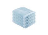 Handtuch TOM TAILOR "Handtuch Color Bath Towel 4er Pack" Gr. M, blau (hellblau), B:50cm, Obermaterial: 100% Baumwolle CO., Handtücher, Handtuch