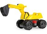 Spielzeug-Aufsitzbagger LENA "Giga Trucks Pro X", gelb, Spielzeugfahrzeuge, KinderB:27,5cm H:29cm T:70cm, Kunststoff, Spielzeug-Aufsitzbagger, Made in Europe, B:27,5cm H:29cm T:70cm