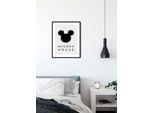 Bild KOMAR "Mickey Mouse Silhouette", weiß (farbe bild(er): weiß), B:30cm H:40cm, Holz, Papier, Bilder, Bild, Wandbild zur Dekoration im Kinderzimmer - ohne Rahmen