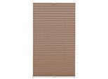 Plissee GARDINIA "EASYFIX mit 2 Bedienschienen" Gr. 7, grau (taupe), B:40cm H:130cm, Obermaterial: 100% Polyester, Plissees, Plissee, in der Breite kürzbar