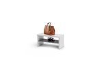 Schuhbank HOME AFFAIRE "ATRIUM, Garderobenbank, Sitzbank mit Schuhablage, Hochglanz lackiert", weiß (weiß hgl, anthrazit matt), B:80cm H:40cm T:40cm, Holzwerkstoff, Sitzbänke, Schuhbank, Maße (B/T/H) 80/40/40 cm, Absetzung Schuhablage anthrazit