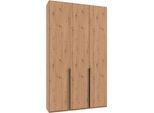 Kleiderschrank WIMEX "Mugano,in 5 Breiten,2 Höhen,2 Tiefen, viele Farben, Made in Germany", braun (artisan, eiche nachbildung, griffe schwarz), B:135cm H:236cm T:40cm, Holzwerkstoff, Schränke, Kleiderschrank, mit langen Griffen aus Metall, mit oder ohne Spiegel