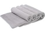 Handtücher OTTO HOME "Parris, diverse Größen, ideal als Sporthandtuch, Reisehandtuch", hellgrau, B:100cm L:50cm, Microfaser, Obermaterial: 88% Polyester, 12% Polyamid, Handtücher, Handtücher, sehr leicht, kompakt, schnelltrocknend, Mikrofaser, mit Waffelmuster
