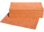Waschlappen DYCKHOFF "Kristall", orange (terra), B:30cm L:30cm, Frottier, Waschlappen, Waschlappen, mit Bordüren
