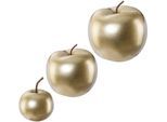 Dekokugel CREATIV HOME "Weihnachtsdeko", gold (goldfarben), Keramik, Dekofiguren, Dekokugel, Apfel aus Keramik