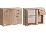 Sideboard PROCONTOUR "Sun BESTSELLER", braun (eichefarben), B:90cm H:74cm T:35cm, Sideboards, Sideboard, Höhe 74cm mit variabel verstellbaren Einlegeboden