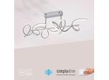 JUST LIGHT LED Deckenleuchte "CURLS", silber (silberfarben), 3, H: 30cm, 1 Stk., Leuchten, LED Deckenlampe, LED Deckenleuchte