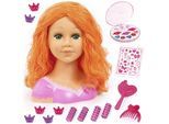 Frisier- & Schminkkopf BAYER "Charlene Super Model, orange", orange, Frisierköpfe, KinderH:27cm, Kunststoff, Frisier- & Schminkkopf, H:27cm