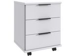 Rollcontainer WIMEX "Norderney, B/T/H 46/40/58cm in 2 Farben", weiß, B:46cm H:58cm T:40cm, Holzwerkstoff, Rollwagen, Rollcontainer, mit 3 Schubladen, auf Kunststoffrollen