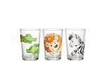 Kinderbecher RITZENHOFF & BREKER "Kindergläser Happy Zoo 205 ml 3er Set bunt", bunt, 3 tlg., Glas, Trinkgefäße, Kinderbecher