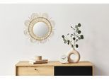 Wandspiegel KAYOOM "Rattan Spiegel Aina 325", beige (natur), B:51cm H:51cm Ø:51cm, Spiegelglas, Spiegel, Wandspiegel