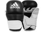 MMA-Handschuhe ADIDAS PERFORMANCE "Training Grappling Cloves" Gr. S, schwarz (schwarz, weiß), Boxhandschuhe, S, Rindsleder, MMA-Handschuhe