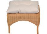 Sitzhocker, gelb (honigfarben), B:53cm H:39cm T:40cm, Stoffbezug 100% Polyester, HOFMANN LIVING AND MORE, Hocker, Sitzhocker, Hocker mit Kissen