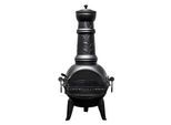 Grillkamin BUSCHBECK "Leaf 136", schwarz, B:48cm H:136cm T:48cm, Grills, Grillkamin, BxTxH: 48x48x136 cm