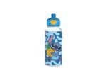 Trinkflasche MEPAL "Pop-Up Trinkflasche Stitch Campus 400 ml blau-gelb", bunt (blau, gelb), 400ml, Trinkflaschen, Trinkflasche