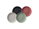 Suppenteller MEPAL "Suppenteller Silueta ø 21 cm 4er Set", bunt, L:21cm, Speiseteller, Suppenteller