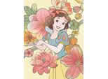 Bild KOMAR "Snow White Flowers", bunt (farbe bild(er): bunt), B:30cm H:40cm, Holz, Papier, Bilder, Bild, Wandbild zur Dekoration im Kinderzimmer - ohne Rahmen