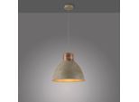 JUST LIGHT Pendelleuchte "SAMIA", grau (betongrau, holzfarben), 1, Ø 4,2cm, 1 Stk., Leuchten, ExklusiveE27, Pendelleuchte
