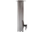 Gardine HOMING "Oskar" Gr. 1, grau (anthrazit), B:140cm H:245cm, Polyester, Gardinen, Gardine, Fertigschal