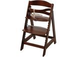 Hochstuhl ROBA "Treppenhochstuhl Sit up III, braun", Kinder, Gr. B/H/T: 45cm x 80cm x 54cm, braun, Stühle Hochstuhl, aus Holz