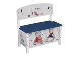 Truhenbank ROBA "Kindertruhenbank, Teddy College", bunt, Sitzbänke, Kinder, B/H/T: 63cm x 59cm x 29cm, MDF, Massivholz, Truhenbank, B:63cm H:59cm T:29cm