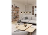 EGLO Hängeleuchte "BAILRIGG Pendellampe, Stahl und Holz, E27, Esszimmerlampe, Hängelampe", braun (schwarz, braun), 4, Ø 0cm H: 110cm, 1 Stk., Leuchten, Hängeleuchte, L89,5 x B4,5 x H110 cm, schwarz, braun, 4X40W exkl., Hängeleuchte