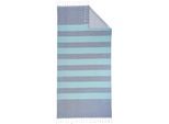 Hamamtuch DYCKHOFF "Capri", blau (lagoon), B:100cm L:200cm, Hamam Frottier, Obermaterial: 100% Baumwolle, Handtücher, Hamamtuch, pflegeleicht und saugstark