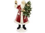 Weihnachtsfigur I.GE.A. "Nikolaus", rot, B:15cm H:29cm, Polyresin, Dekofiguren, Weihnachtsfigur, Nikolaus Dekoration