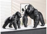 Tierfigur CASABLANCA BY GILDE "Skulptur Gorilla", schwarz, B:42cm H:36cm T:29cm, Kunstharz, Dekofiguren, Tierfigur