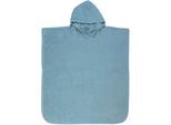 Badeponcho WÖRNER "Badeponcho Uni" Gr. M, eisblau, L:80cm, Baumwolle, Hausmäntel, Badeponcho, maschinenwaschbar, trocknergeeignet