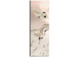 Wandbild REINDERS "Kraniche in Pastel", beige (farbe bild(er): beige), B:30cm H:90cm T:2cm, Holzwerkstoff, Bilder, Wandbild