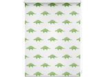 Seitenzugrollo LICHTBLICK ORIGINAL "Rollo Klemmfix, ohne Bohren, blickdicht, Dinos - Grün", grün (grün, weiß), B:60cm H:150cm, Polyester, Rollos, Seitenzugrollo