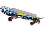 EVOTEC LED Deckenleuchte "EASY CRUISER GRAFFITI", Energieeffizienz: G, bunt, blau, gelb, schwarz, 7, H: 10cm, 1 Stk., Leuchten, LED Deckenlampe, Skateboardleuchte, Fernbedienung, Skateboard, LED Deckenleuchte