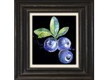Leinwandbild QUEENCE "Heidelbeeren", blau (farbe bild(er): blau), B:40cm H:40cm T:2cm, Canvas, Holzrahmen, Bilder, Leinwandbild, Premium-Leinwandstoff, Handarbeit aus Deutschland, 40x40cm