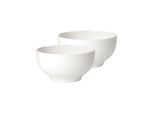 Schale VILLEROY & BOCH "Schalen For Me ø 15.0 cm 2er Set weiß", weiß, Schüsseln, Schale