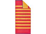 Strandtuch DYCKHOFF "Stripes", rot, B:80cm L:180cm, Zwirnfrottee, Obermaterial: 100% Baumwolle, Handtücher, Strandtuch, 100% Baumwolle