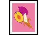 Bild QUEENCE "Conchita", bunt (farbe rahmen: schwarz, farbe bild(er): bunt), B:40cm H:50cm, Acrylglas, Holz, Papier, Bilder, Bild, HD Premium Poster-Druck inkl. Holzrahmen