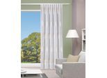 Gardine HOME WOHNIDEEN "ALAVARO" Gr. 1, beige, B:140cm H:245cm, Polyester, Gardinen, Gardine, Fertigschal Leinenoptik bestickt