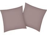 Kissenbezug BELLANA "Mako-Jersey-Exclusiv", grau (taupe), B:40cm L:40cm, Baumwolle, Obermaterial: 100% Baumwolle, Kissenbezüge, Kissenbezug, aus reiner Baumwolle