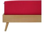 Spannbettlaken SCHIESSER "Jessi aus 100% Baumwolle", rot, B:100cm L:200cm, Jersey, Obermaterial: 100% Baumwolle, Bettlaken, Spannbettlaken, für Matratzen bis zu 22 cm Höhe, MADE IN GREEN by OEKO-TEX