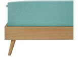 Spannbettlaken SCHIESSER "Jessi aus 100% Baumwolle", grün (mint), B:180cm L:200cm, Jersey, Obermaterial: 100% Baumwolle, Bettlaken, Spannbettlaken, für Matratzen bis zu 22 cm Höhe, MADE IN GREEN by OEKO-TEX