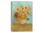 Wandbild REINDERS "Van Gogh - Sonnenblumen", gelb (farbe bild(er): gelb), B:90cm H:60cm T:3cm, Bilder, Wandbild, Wohnzimmer - Alte Meister - Gelb - MDF - Kunst - 90x60 cm